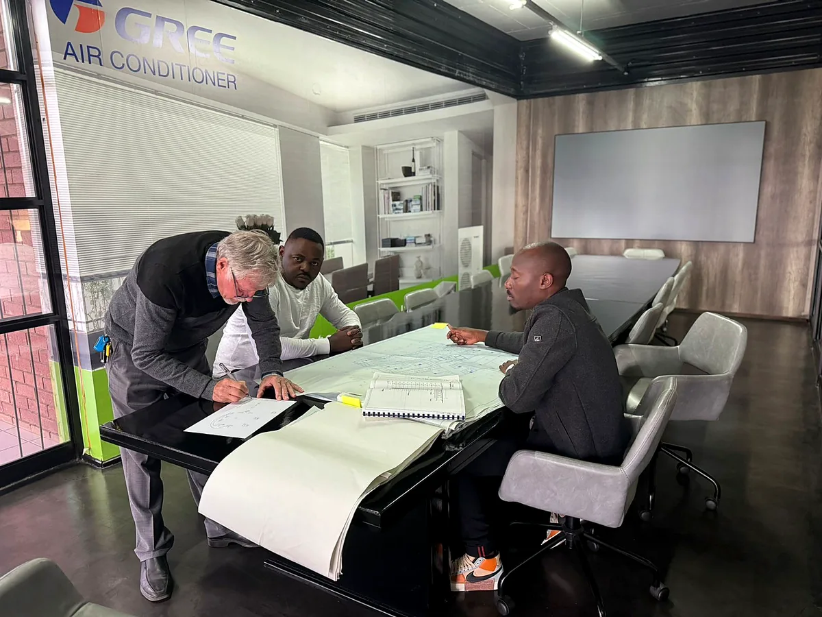 HVAC project planning and technical review meeting